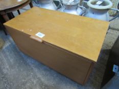 Wooden storage box.
