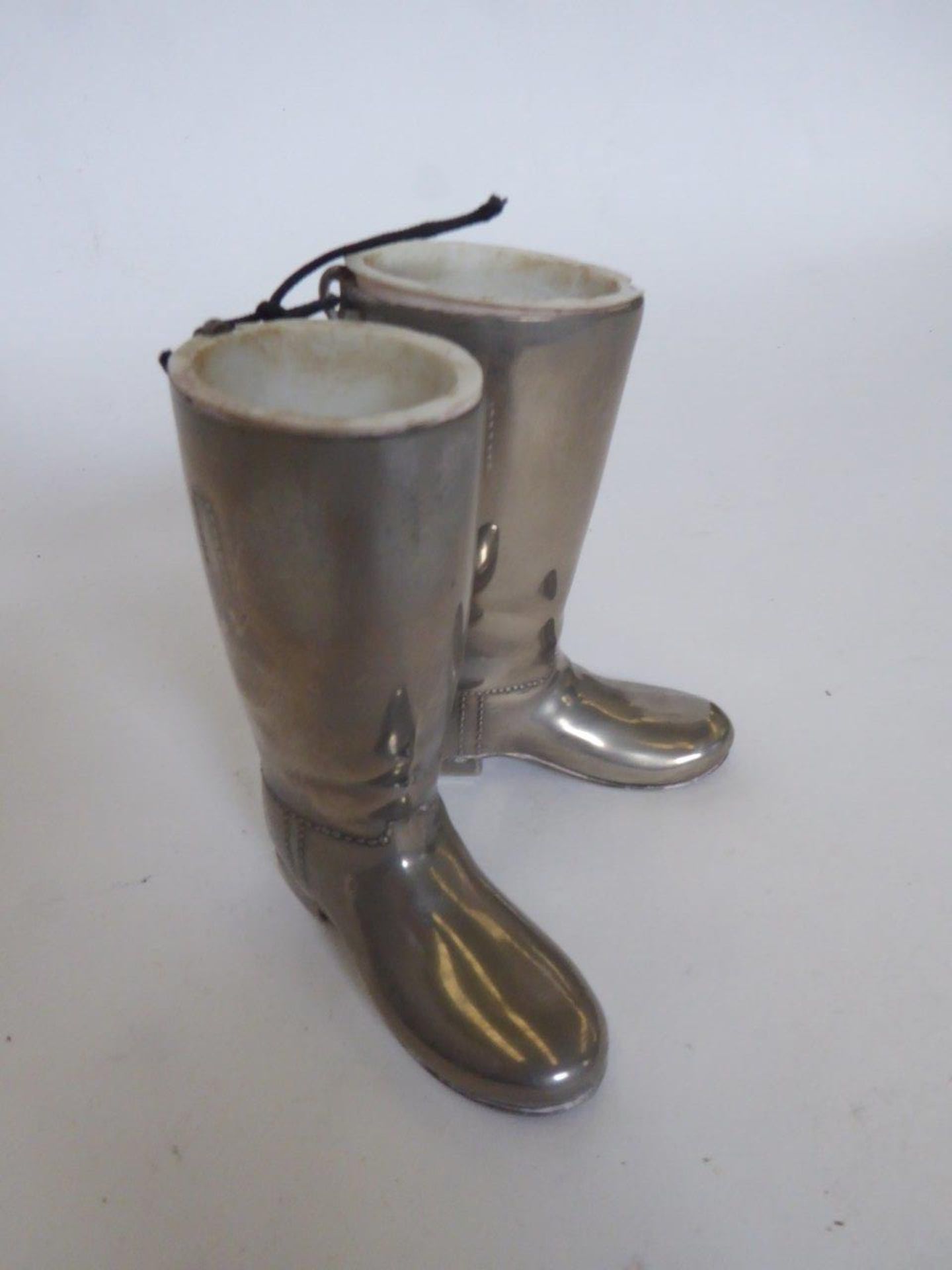 Model of a pair of hunting boots. Height 8.5 cms - Image 2 of 2