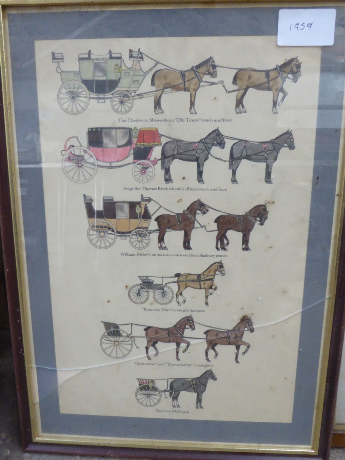 Pair of 'horse dealing' prints