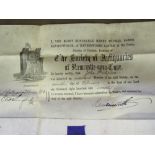 John Philipson's Freedom of the City of London, 1870, in its pouch