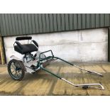 EXERCISE CART to suit full size. Of continental origin it is finished in dark green with white