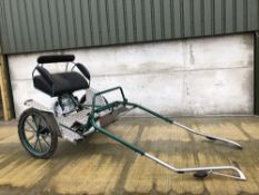 EXERCISE CART to suit full size. Of continental origin it is finished in dark green with white