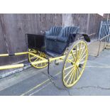 BUCKET SEAT GIG by Brewster & Co., Broom St., NY circa 1914 to suit 14.2 to 15.2hh. Painted navy and