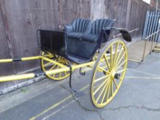 BUCKET SEAT GIG by Brewster & Co., Broom St., NY circa 1914 to suit 14.2 to 15.2hh. Painted navy and