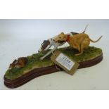 Border Fine Arts model entitled Waterloo Chase of two greyhounds and a hare, 126/350