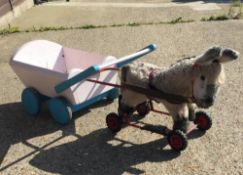 Child's toy donkey cart by Triang