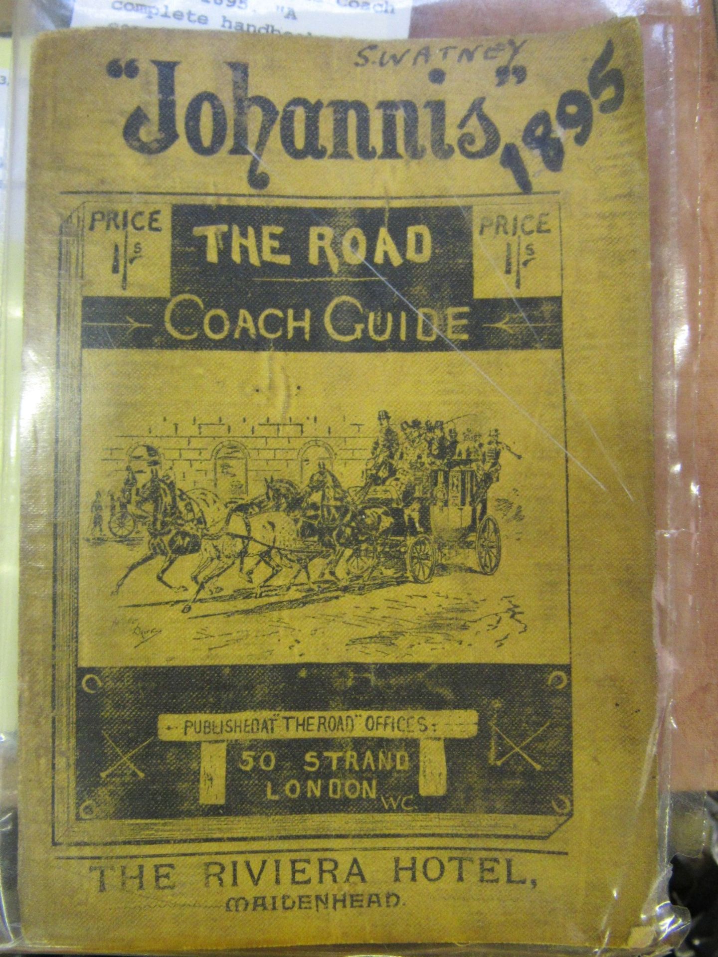 Johannis The Road Coach Guide; 1895. "A complete handbook" compiled and edited by Forutibras, Editor