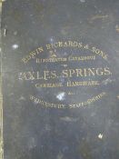 Richards, Edwin & Sons: Illustrated Catalogue of Axles, Springs, Carriage Hardware; 1892. A superb