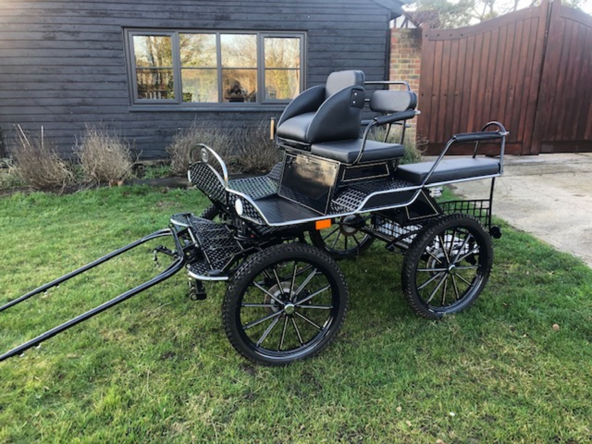 MARATHON TRAINING CARRIAGE built by Milokoski of Poland circa 2018 to suit 12.2 to 14.2hh single - Image 2 of 4