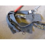 Set of old leather gear harness