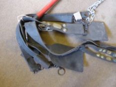 Set of old leather gear harness