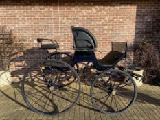 SPIDER PHAETON build in Poland to suit 15 to 16.2hh pair. Painted navy blue with red lining, and