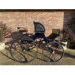 SPIDER PHAETON build in Poland to suit 15 to 16.2hh pair. Painted navy blue with red lining, and