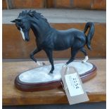 Model of a black Hackney horse