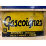 Double sided enamel sign - Gascoignes, 21.5ins x 13ins