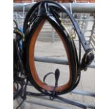 Set of black/patent/brass show harness to fit 13hh pony with 20.5in collar, by John McDonald