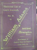 Adams, William: Illustrated List of Coach Ironwork, No. 9; undated. ""Manufacturer of coach bolts