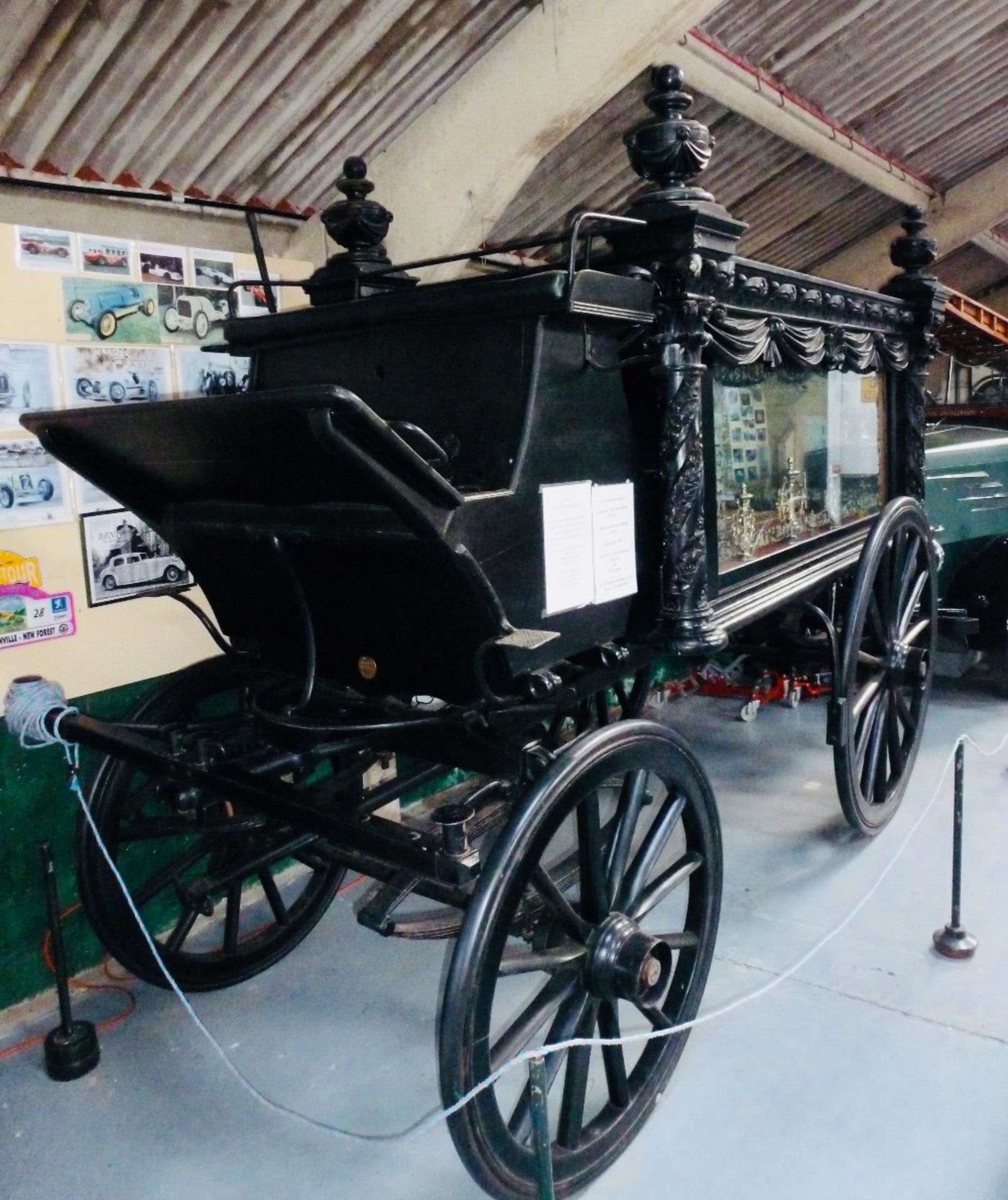 IRISH COOKSTOWN FLORAL HEARSE built by Cookstown of Ireland, circa 1850. Painted black with - Image 2 of 4