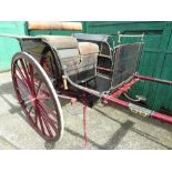 RALLI CART built by McNaught of Worcester to suit 14.2 to 15hh. Painted black with red lines,