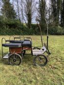 FOUR-WHEELED CART to fit Shetlands to 10hh pony pairs. Comes with shafts and a pole.
