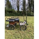 FOUR-WHEELED CART to fit Shetlands to 10hh pony pairs. Comes with shafts and a pole.