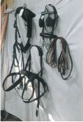 Set of pony size webbing harness made by Alex Marsh with quick release traces, together with a spare