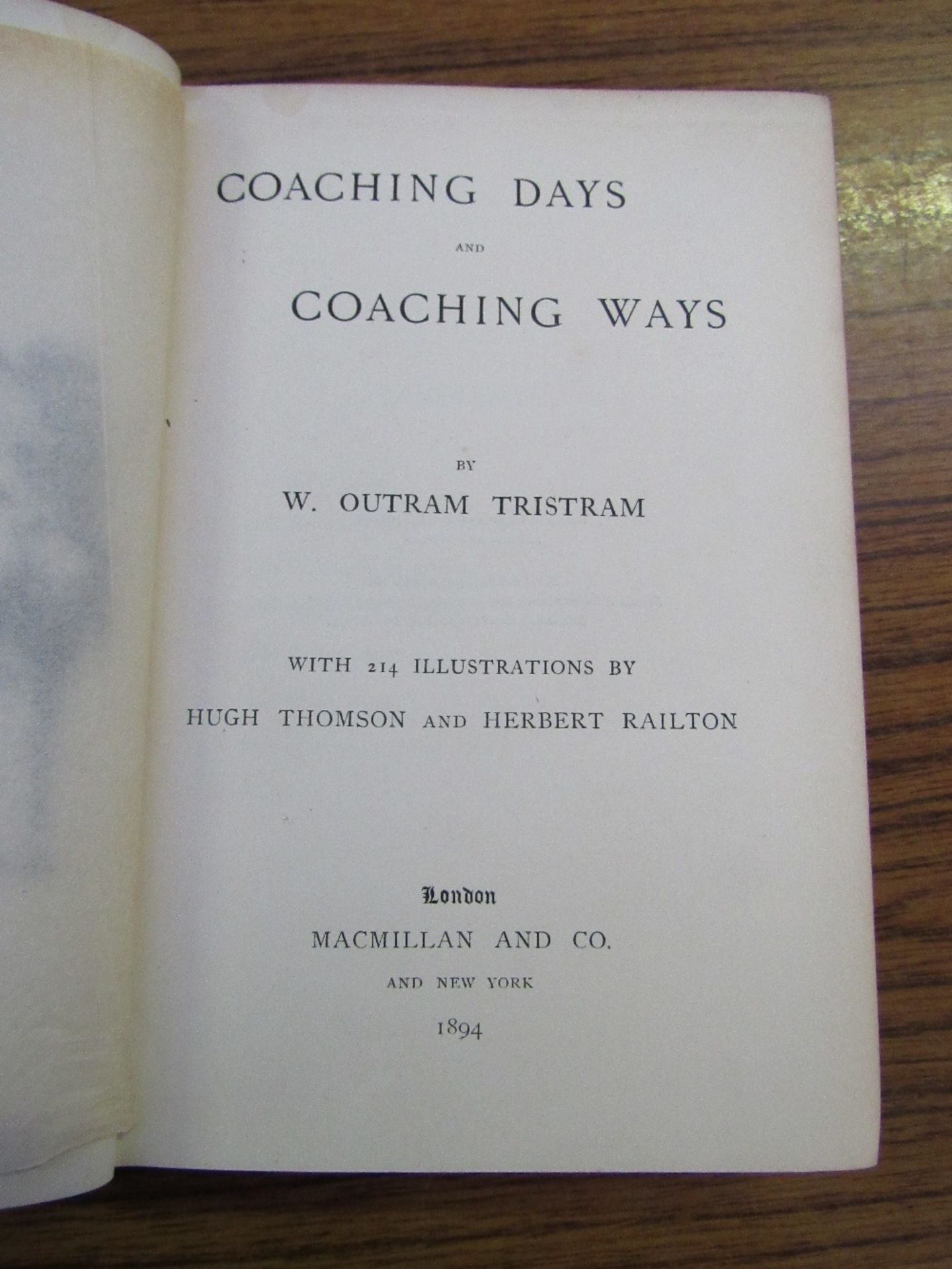 Coaching Days and Coaching Ways by Tristram, W. Outram, 1894 edition of the 1888 work. Illustrated - Image 3 of 3