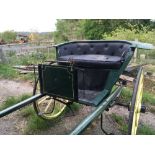 PONY GIG to suit 11 to 12hh. The body and undercarriage are painted green with yellow lining, with