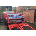 WAGONETTE to suit 17 to 19hh pair. Painted red and blue with red lining and undercarriage with