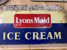 Enamel sign - Lyons Maid Ice Cream, 34ins x 16ins