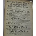 Four bound volumes of Saddlers, Harness Makers and Carriage Builders' Gazette: 1888 commencing
