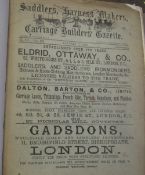 Four bound volumes of Saddlers, Harness Makers and Carriage Builders' Gazette: 1888 commencing