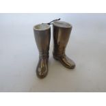 Model of a pair of hunting boots. Height 8.5 cms