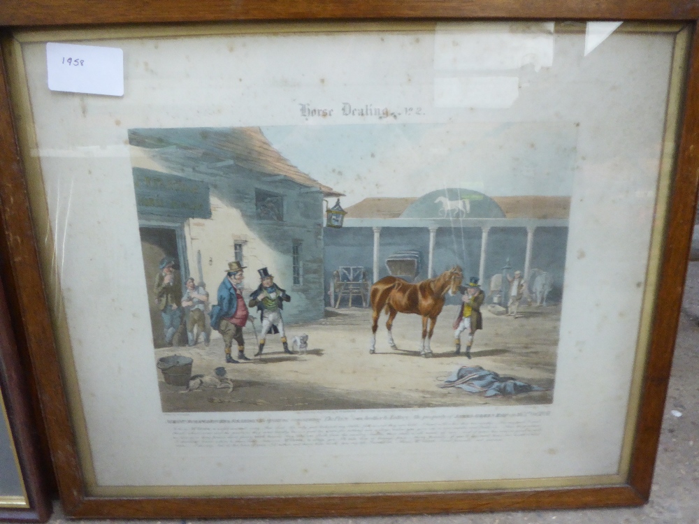 Pair of 'horse dealing' prints - Image 2 of 2