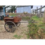 GOVERNESS CART built by Milliner, Leamington circa 1900 to suit 12 to 13hh pony. In natural wood