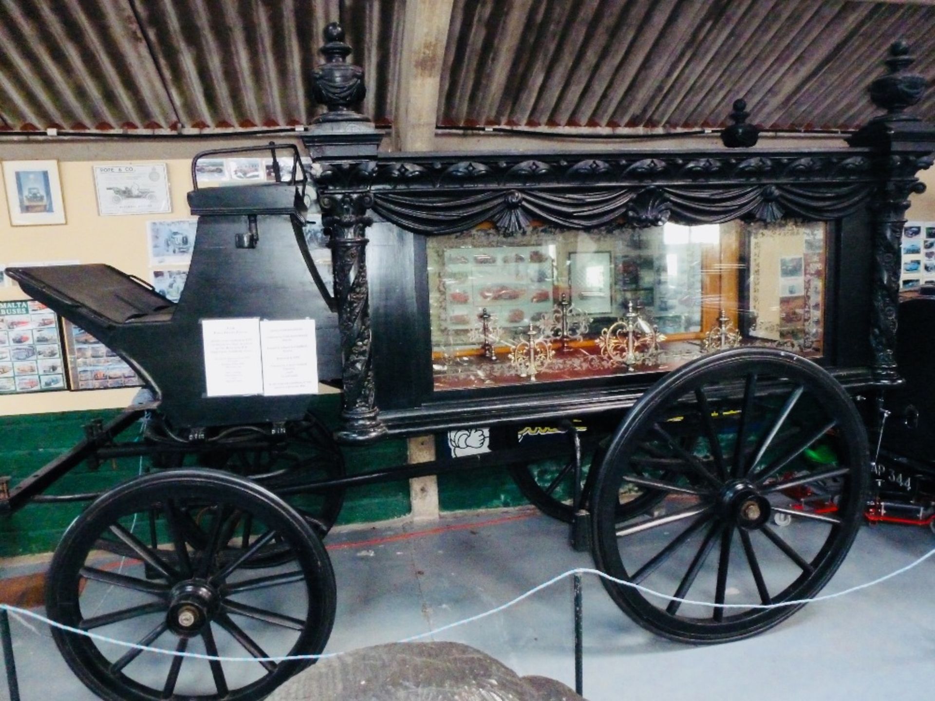 IRISH COOKSTOWN FLORAL HEARSE built by Cookstown of Ireland, circa 1850. Painted black with