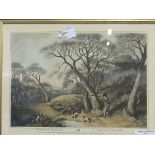 2 x Burr walnut framed shooting prints by Edward Orme. Estimate £10-20.