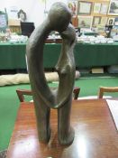 Figurine of an embracing couple by Geert Kunen, height 41cms. Estimate £20-30.