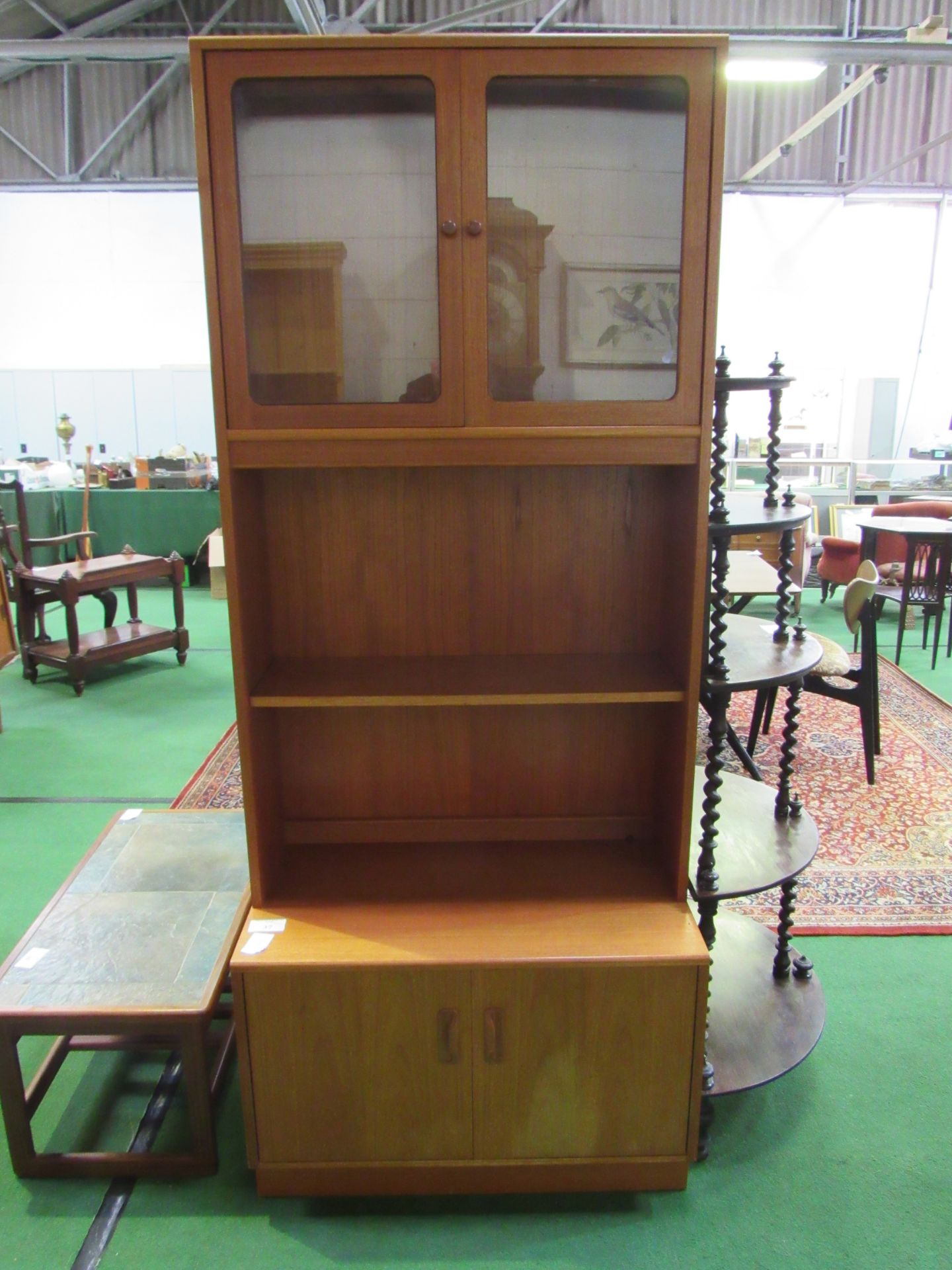 G Plan display unit with cupboard below, 82 x 46 x 198cms. Estimate £25-40. - Image 2 of 3