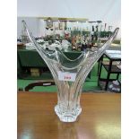 Tall art glass vase, faint mark to base, height 43cms. Estimate £30-50.