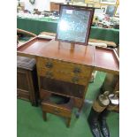 19th Century mahogany ""Campaign"" toilet cabinet, 53 x 54 x 85cms (closed). Estimate £80-100.