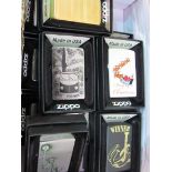 10 x zippo lighters. Estimate £45-60.