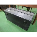 Vintage domed top trunk, 100 x 50 x 48cms. Estimate £30-50.