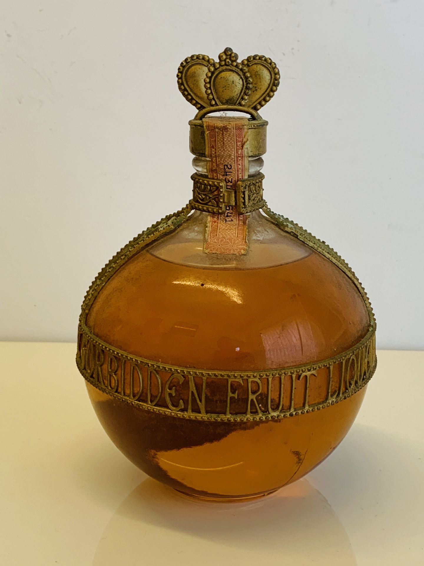 Bottle of Jacquins Forbidden Fruit Liqueur, bottle marked 4/5 Quart (78.67cls) believed bottled in