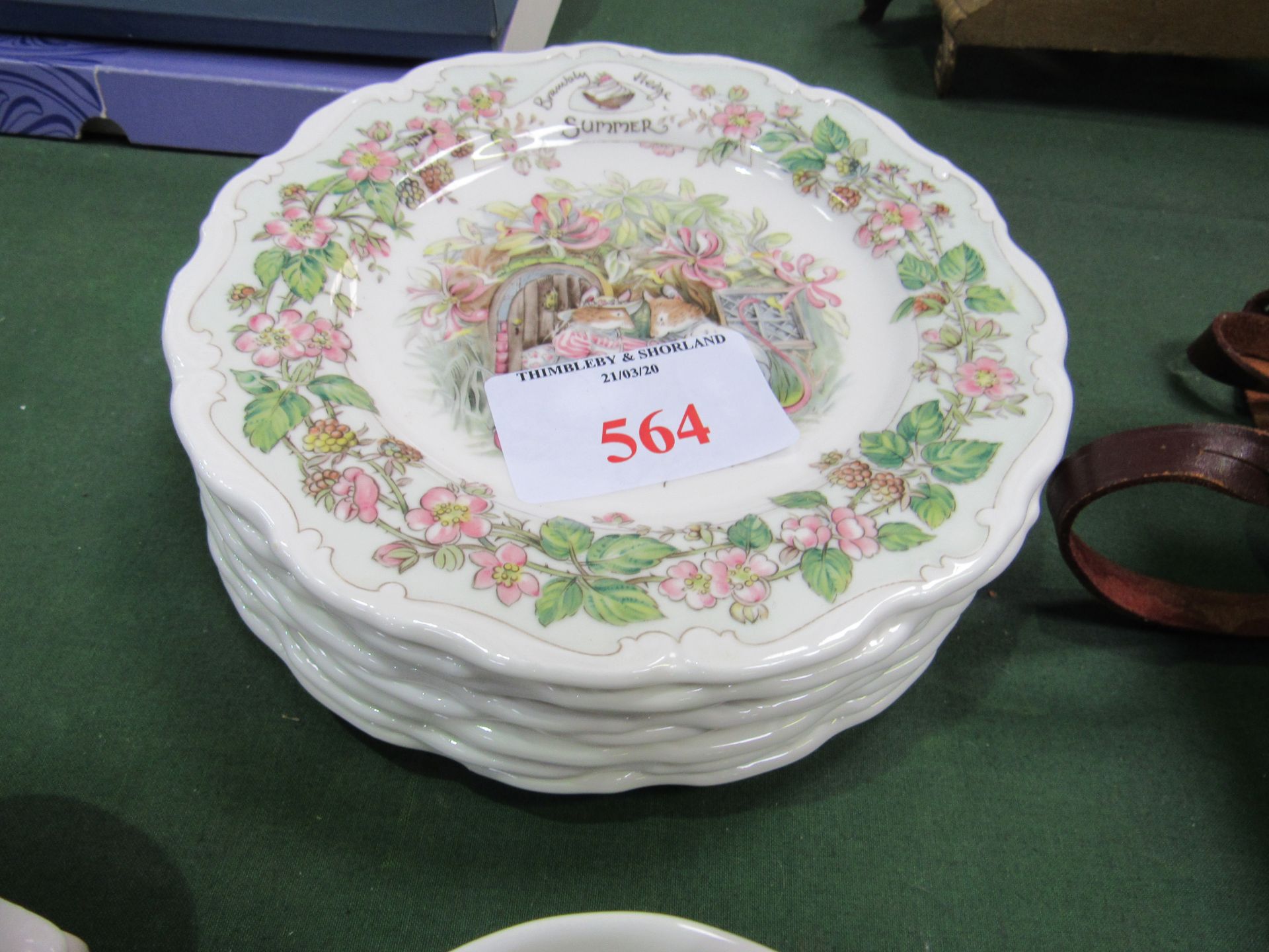 Royal Doulton Merry Midwinter from the Bramley Hedge gift collection, 8 tea plates, 3 saucers and - Image 2 of 5