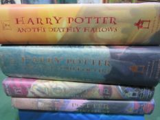 5 x Harry Potter books US versions 4 of which are 1st editions. Estimate £20-40.