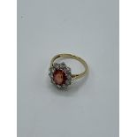 18ct gold ruby and diamond ring, size K 1/2, weight 3.5gms. Estimate £1500-1600.