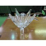 Baccarat decorative glass bowl, width 34cms and height 16cms. Estimate £40-60.