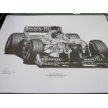 20 various Peter Ratcliffe ""Legends in Time"" limited edition posters of motor racing drivers in