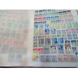 World stamps on pages and 2 stock books, 1000's of stamps. Estimate £40-45.